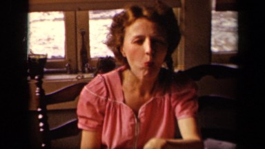 1942: the woman was eating and man was watching SEBRING OHIO