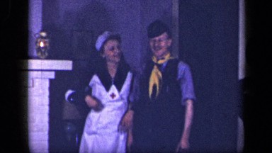 1942: two peoples are giving pose for photo and enjoying SEBRING OHIO