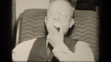 1942: third age man eating fruit. SEBRING OHIO