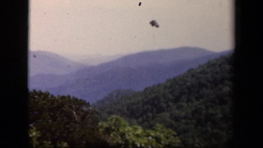 1943: Scenic View of Mountains and Trees Skyline Drive Virginia