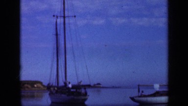 1948: Several Sailboats on Calm Waters in Long Island, New York