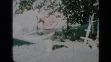 1958: little girl playing hula hoop MINNESOTA