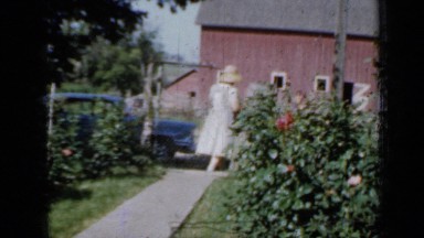 1958: working and dancing in garden MINNESOTA
