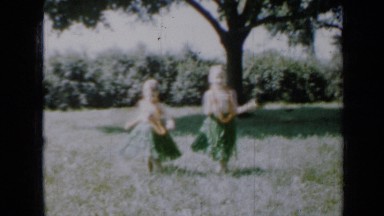 1958: the two girls are dancing in lawn MINNESOTA