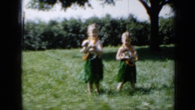 1958: the girl was dancing with cute dogs. MINNESOTA