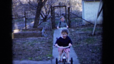 1958: children playing happy on separate way of park MINNESOTA