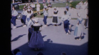 1959: people dancing in street IOWA