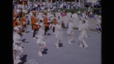 1959: women and band on parade IOWA