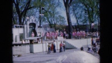 1959: jump rope contest event on stage IOWA
