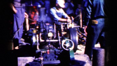 1959: Manual Rod Making Process in Iowa with Industrial Cutter Machine