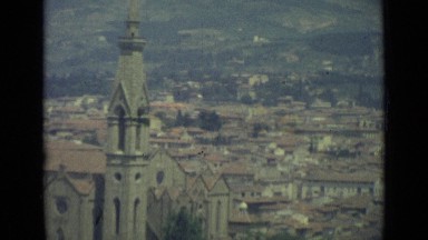 1962: 360 Shot of Italian City Florence Italy