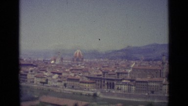 1962: people are seeing view of city,standing,car,road FLORENCE ITALY