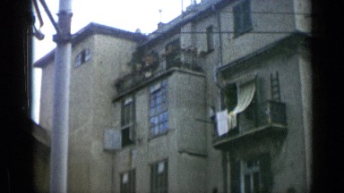 1962: Outside View of Apartment Building in Rome, Italy