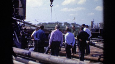 1971: the group of board persons assembled in one place,managing works MOSCOW