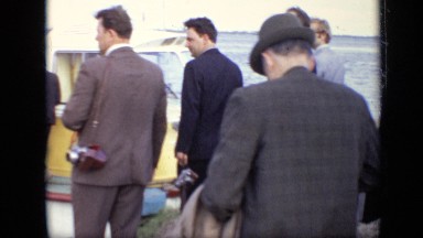 1971: people gathered near ship MOSCOW RUSSIA