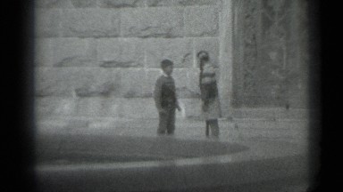 1983: two children are talking, chitchatting, boy is shy RUSSIA