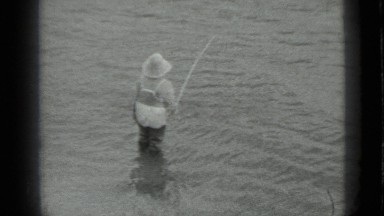 1983: woman using rod for fishing RUSSIA