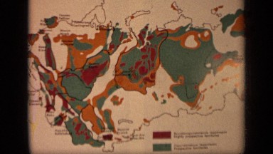 1971: colorful, foreign map of large landmass and it's history MOSCOW RUSSIA