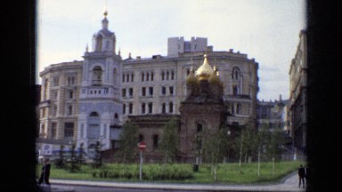 1971: vintage video footage of renaissance styled older buildings MOSCOW RUSSIA