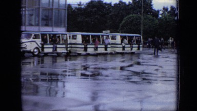 1971: several wagon car in russian city MOSCOW RUSSIA