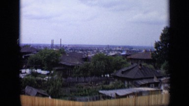 1971: someone watching nature from terrace in home MOSCOW RUSSIA