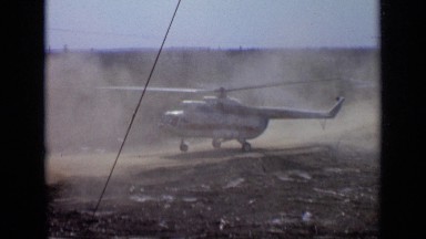 1971: aircraft lifts off in cloud of desert dust MOSCOW RUSSIA