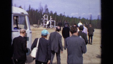 1971: people gathered around machine MOSCOW RUSSIA