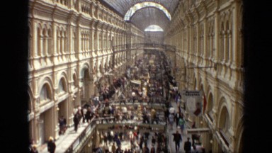 1971: many people milling about inside interesting building MOSCOW RUSSIA