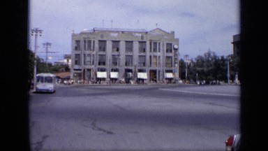 1971: people walking on sidewalk, weather is fair on afternoon. MOSCOW RUSSIA