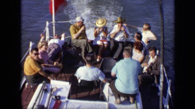 1971: friends travelling in ship MOSCOW RUSSIA
