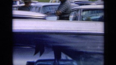 1964: Sea of Vehicles Stuck in Traffic Jam Kansas