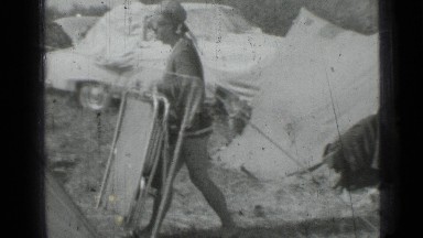1967: People Camping in Forest Russia