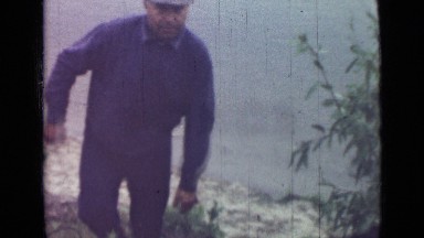 1967: Man Struggles to Climb Steep Slope from Sea to Land in Russia