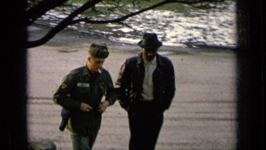 1963: Two Friends Speaking and Smoking Cigarette in Germany