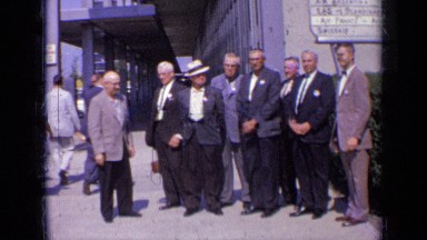 1963: Businessmen in Group at Office in London, England