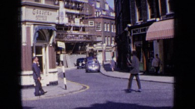 1963: a person walking on street LONDON ENGLAND