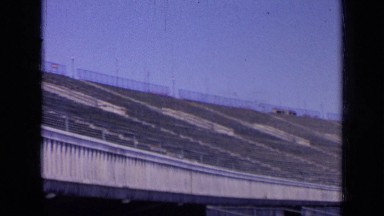 1963: the gallery of stadium with many seats and lighting RUSSIA