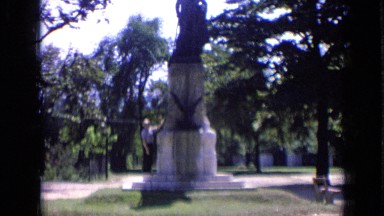 1963: person who around one of beautiful statue in garden RUSSIA