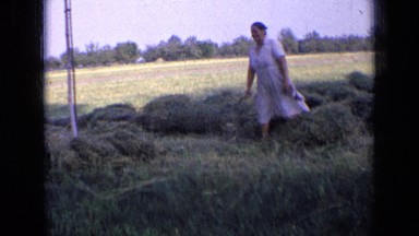 1963: a girl is working on her land RUSSIA