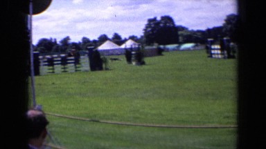 1963: group of people enjoying animal race, ENGLAND