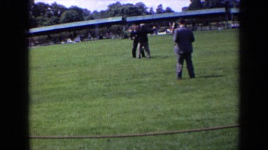 1963: Explosion in Playground with Men Running in England
