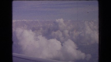 1963: aerial view of cloudy skies FRANCE