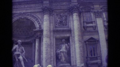 1962: view of gothic esque or medieval, stone building decorated