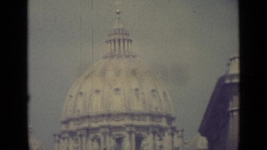 1962: building that represents mosque and people are in front of place. VATICAN