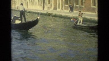 1962: Scenic Gondola Ride Through Venice Italy Canals
