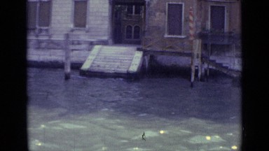 1962: passing vaporetto on canals of venice VENICE ITALY