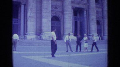 1962: person walking on road side ROME ITALY