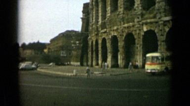 1962: view of road in city,vehicle are running on road ROME ITALY