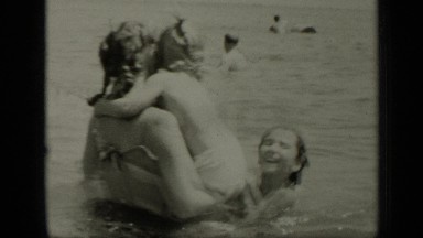 1949: Women and Girls Playing in Water, Enjoying Day in New York