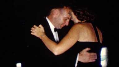 1957: Man and Woman Dancing in Perfect Rhythm on Wooden Floor